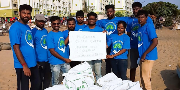 Clean up earth - Merina Beach, Chennai
